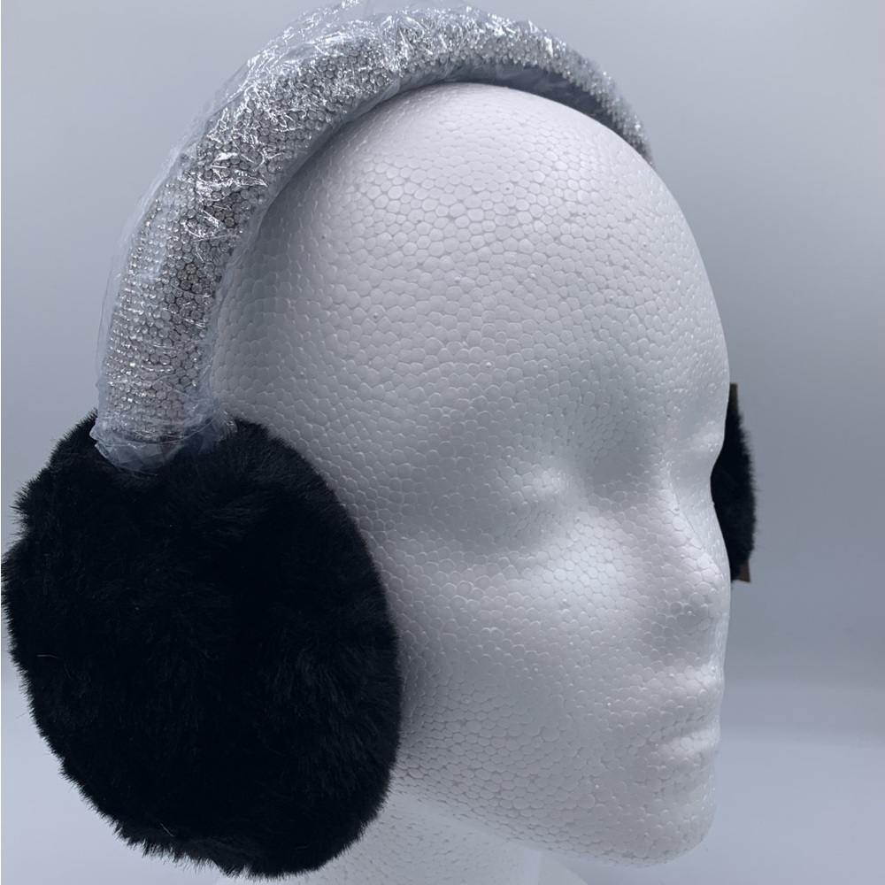 C.C. Beanies Rhinestone Earmuffs Black BNWT